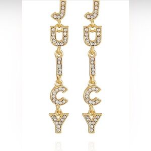 Juicy Couture Glass Stone Gold Earrings